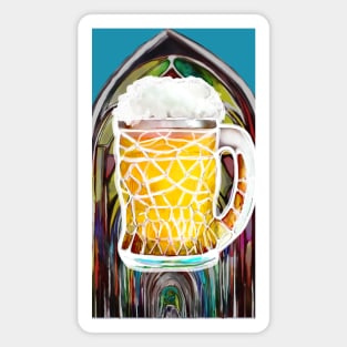 Batik Beer Pint Beer Drinker Religious hippie gothic microbrew father's day Magnet